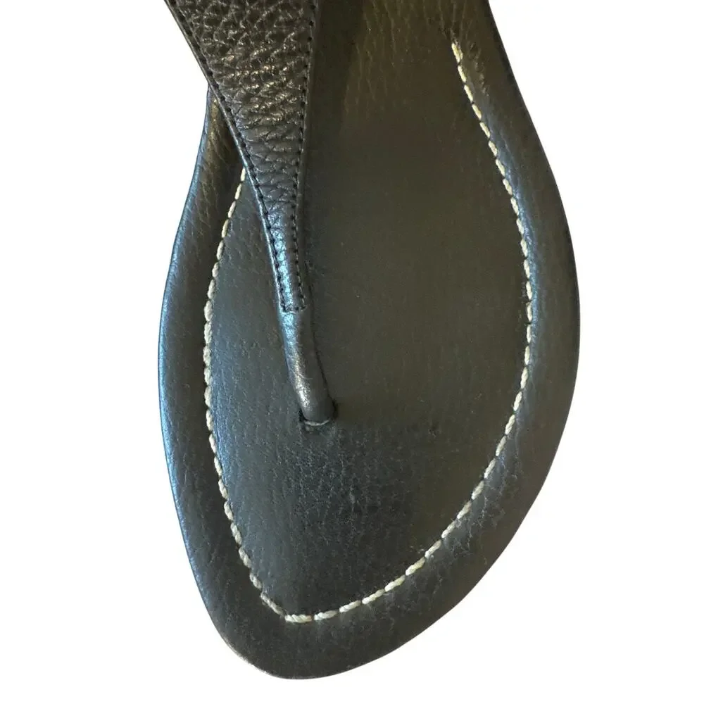 Tory Burch‎ Pauline Demi Cork Wedge Sandals Black 8.5